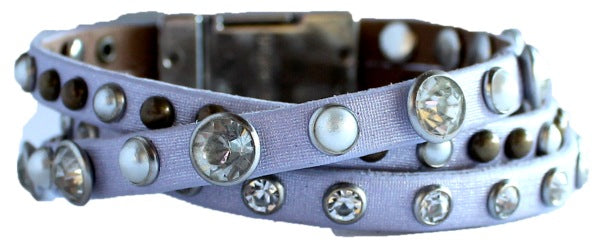 Bracelet - Leather Braided Bracelet - Lavender