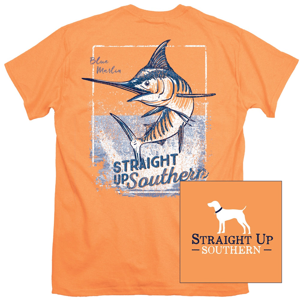 Shirt - Fighting Marlin Shirt - Tangerine