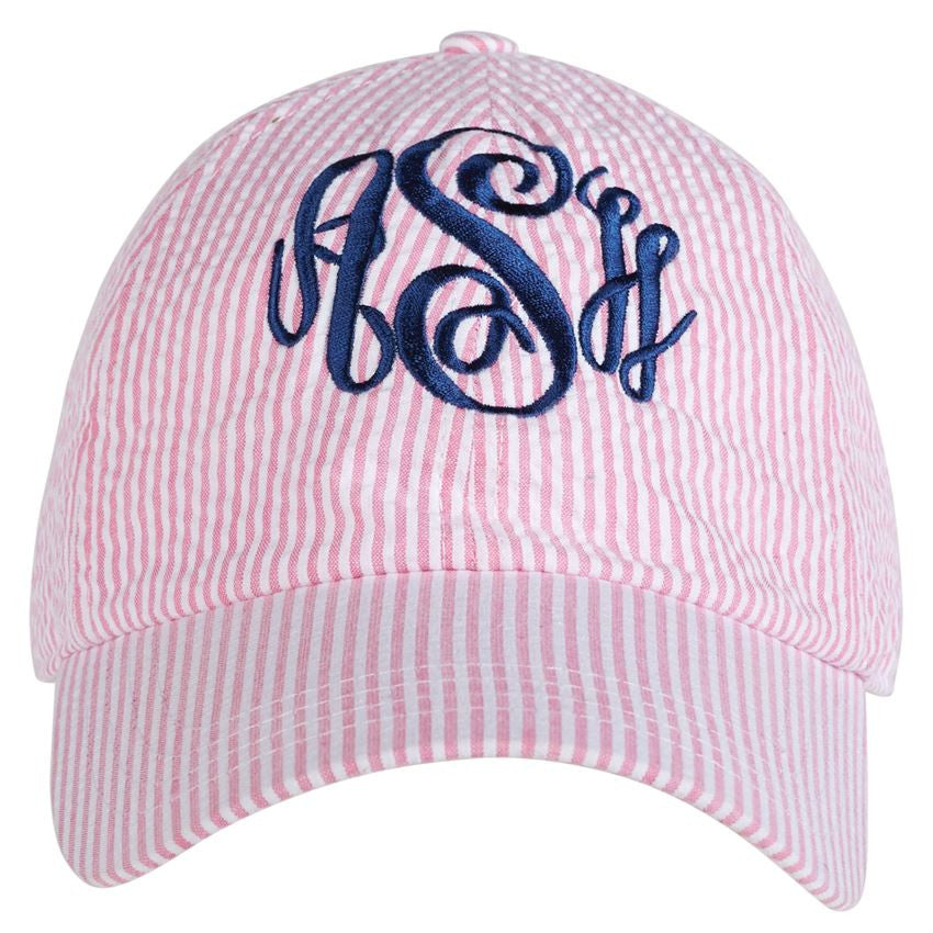 Seersucker Hat - Adult - Pink