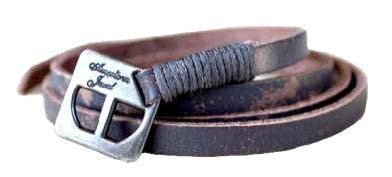 Leather Wrap Bracelet - Vintage Grey