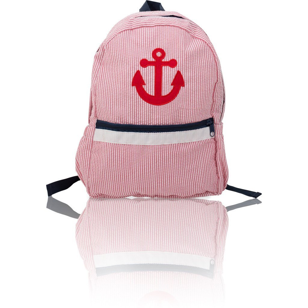 Backpack - Seersucker Backpack - Seaside Collection - Anchor