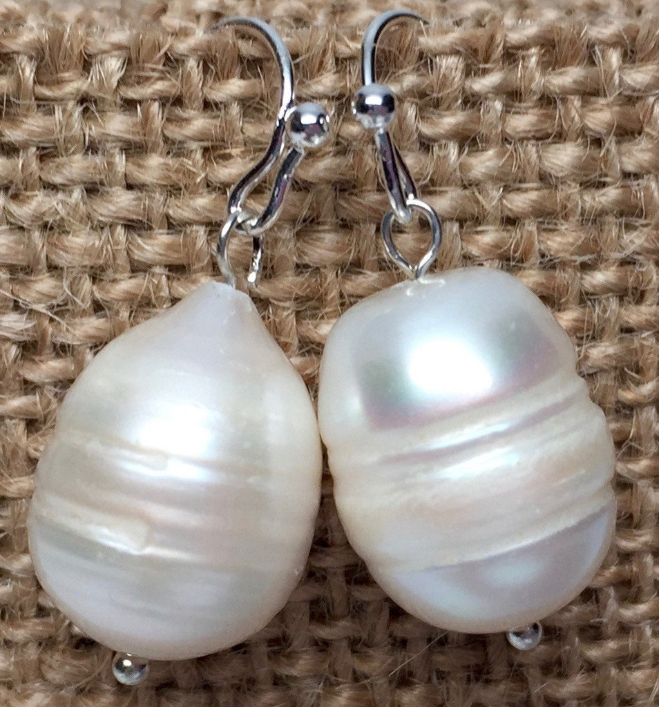 Earrings - Pearl Earrings - Silver